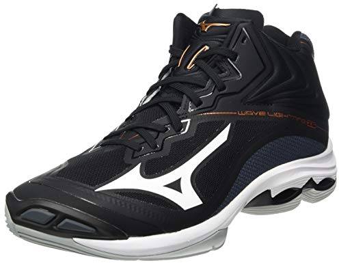 Mizuno Unisex-Erwachsene Wave Lightning Z6 MID Volleyball-Schuh, Schwarz/Weiß/Ebenholz