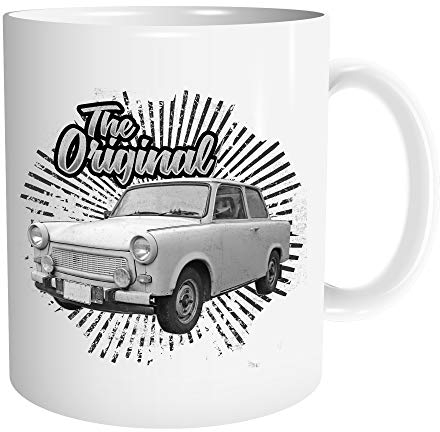Uglyshirt89 Trabant Tasse | Kaffeetasse Teetasse Geschenk DDR Nostalgie Ossi 600 601 Kübel Trabi Oldtimer | M3