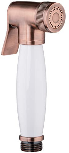 PaulGurkes Kupfer Bidet Spraybrause Nostalgie retro Rote Bronze Keramik Intimdusche Hygiene Brause Intimhygiene Bidetbrause Kupferoptik Keramikgriff Nostalgie Vintage Landhausstil