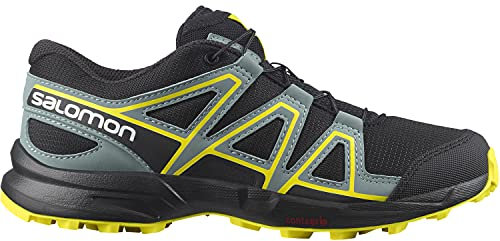 Salomon Speedcross Kinder Trailrunning-Schuhe, Schwarz (Black/Black/Evening Primrose), 32 EU
