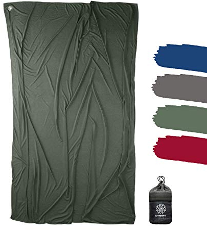 Bahidora® Reisedecke Ultraleicht Warm 200x150cm. Camping Decke Outdoor aus Coolmax Material - ideal als Reise Zubehör. Geringes Packmaß, weich und atmungsaktiv