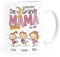 SpecialMe® Kaffee-Tasse Die schönsten Gründe Mama zu sein Spruch - personalisiertes Geschenk zum Muttertag Bonus Mama weiß Keramik-Tasse