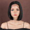Style Icon Bob Perücke mit Filmansatz Lace Front Wigs Kunsthaar Perücken mit Mittelscheitel 24cm 120g Kunstfaser synthetische Faser (1B)