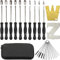 ZAMDOE Kit d'outils de réglage de carburateur avec Sac de Rangement pour Moteurs à 2 Temps, Outil de réglage de carburateur pour tronçonneuse Tondeuse Weedeater (Lot de 13)
