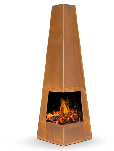 Dellonda Wood Burner/Chiminea - Corten Steel - DG106