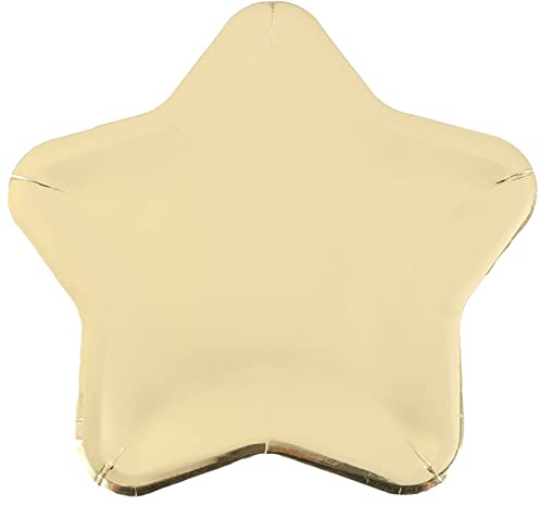 Erpmlyo 30PZ Piatti di Carta,Piatti USA e Getta,Un Forma di Piatto USA e Getta d' Piatto Pentagramma per , ,per Nuziale Doccia, Fidanzamento, Matrimonio, Compleanno(30 Ospiti)