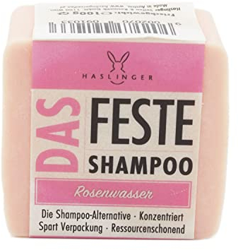 Das Feste Shampoo Rosenwasser, 100 g, von Haslinger