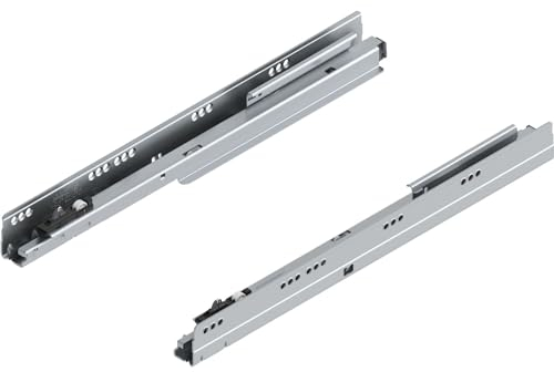 Blum Tandembox Korpusschiene, Seitenauszug, Silber, Metall, Seitliche Montage, Pulverbeschichtet, 450 mm, 65 kg