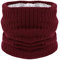 HGDGears Fleece Neck Warmer Windproof Thermal Knitted Snood Scarf for Men Women Thick Winter Cold Weather Knitted Circle Scarf for Outdoor Sports (Wine)