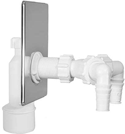 Unterputz Siphon Waschmaschine Waschgeräte Waschküche Wandmontage Trockner Ø 50 mm doppelt Edelstahl