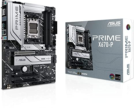 ASUS Scheda madre Prime X670-P Socket AM5 (LGA 1718) Ryzen 7000 ATX (DDR5, slot 3xM.2, USB 3.2 Gen 2x2 Type-C®, intestazione USB4® e Ethernet da 2,5 GB)