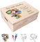 Creative Deco Personalisiert Einschulung Geschenk | Junge/Mädchen Schulanfang Geschenke | Einschulungsgeschenke Erster Schultag | Schultüte Holzkiste Erinnerungsbox | für 1. und 5. Klasse | Deko