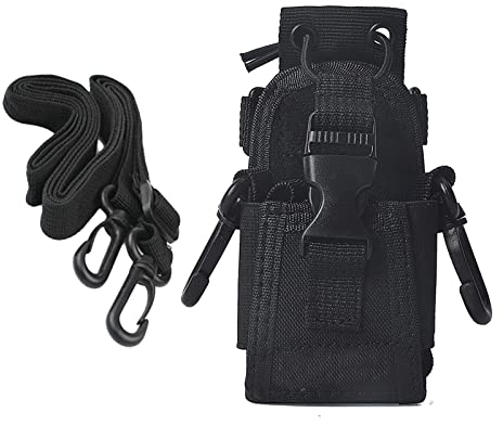 CYSSJF Radio Holder Walkie Talkie Holder Adjustable Shoulder Strap Multi-Function Pouch Case Holder MSC-20C for Kenwood Yaesu Icom Motorola Baofeng UV5R UV82 TYT UV5RA HYT Retevis H777 (1pc)