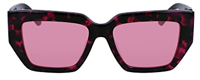 Calvin Klein Jeans Women's Sunglasses CKJ23608S - Pink Havana with Solid Pink Lens