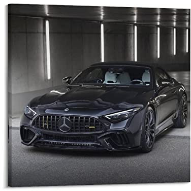 Supercar Poster Amg Sl 63 R232 Hochleistungs-Poster, dekoratives Gemälde, Leinwand, Wandposter und Kunstbild, modernes Familien-Schlafzimmer, Deko-Poster, 60 x 60 cm
