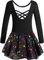 Mulnall Ballettanzug Mädchen Ballett Trikot mit Ballettkleid Kinder TüTü Kurzarm Langarm Baumwolle Balletttrikot Ballettanzug （EU40421-06-XL）