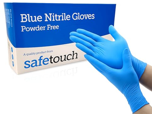 Just Health Disposables Blue Nitrile Gloves, L, 100ct - Medical Grade | Latex-free, powder-free nitrile — for catering, cleaning, and healthcare-adjacent use.