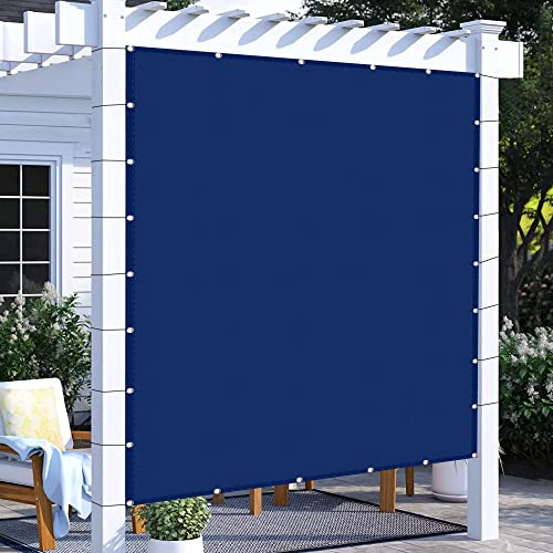 Sonnensegel für Terrasse und Garten 3 x 9 m, Rechteckiger wasserdichter Sonnenschirm mit Ösen und Befestigungsseile Terrassenüberdachung für Garten, Balkon und Terrasse, Dunkelblau