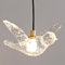 WFZRXFC Nordische kreative Vogel-Hängelampe, dekorativer Acryl-Lampenschirm, Lichtart Bronze, Lichtregal, Hängelampe, Länge 18 cm, Bar, Kücheninsel, Kinderzimmer, Droplight