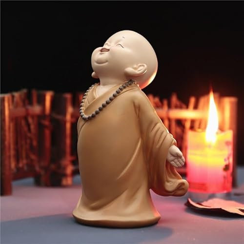 für 6# Home Ornament, buddhistische kleine Mönch Statuen Figur Skulptur Handgemachte Auto Home Dekoration Kleine Mönch Skulptur, chinesischen Stil Harz handgeschnitzt, Buddha Statue