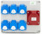 ELS Elektrotechnika Baustromverteiler Wandverteiler 6 x 230V Schuko + 1 x CEE 16A, Steckdosenverteiler Verdrahtet, Anschlußfertig, für Baustelle, Werkstatt, Garage