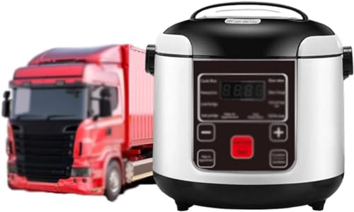 MISKYN Cuociriso Piccolo 12V/24V, Cuociriso Portatile da Viaggio per Auto, Funzione di Riscaldamento E Mantenimento in Caldo, Perfetto per Auto, Viaggi in Campeggio,24v