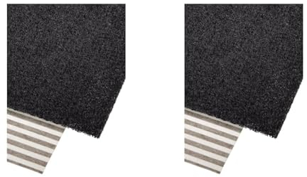 Xavax Filtre combiné universel pour friteuses (2 filtres à graisse et à charbon actif pour friteuses, filtre combiné universel, coupe individuelle, 33 x 29,6 cm) Noir/Blanc/Gris (Lot de 2)