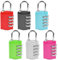 6 Pièces Cadenas Code 4 Chiffres,Cadenas de Sécurité Résistant Aux Intempéries,Petit Cadenas Casier Code Alliage de Zinc Cadenas Valise,Code de Verrouillage Voyage,pour Casier,Valise, Garage,Portail