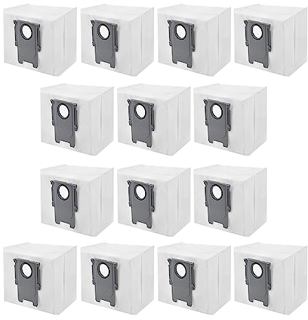 14 Stück Staubbeutel für Roborock S7 MaxV Ultra/S7 Pro Ultra/Q7 Max+/S8+/Q5+ Staubsauger Absaugstation, Großer Kapazität Ersatz Staubsaugerbeutel Ersatzteile