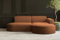 Kaiser Möbel, Ecksofa, Schlafsofa, Sofa Modena Studio Parma, Modern Design Couch, Polsterecke, Freistehend Sofa Wohnzimmer -Stoff Verita Kupfer Rechts