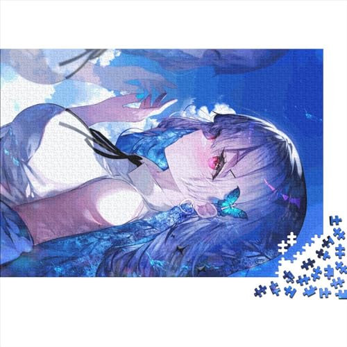 Anime-Mädchen 1000 Stück Puzzles Für Erwachsene Stress Abbauen Familien-Puzzlespiel 1000-teiliges Puzzle Manga Lernspiel Spielzeug Geschenk 1000pcs (75x50cm)