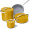 Caraway Cookware+ Collection – Spezial-Kochgeschirr-Set – Petite Cooker, Bratpfanne, Rondeau & Suppentopf – 3 Deckel und Aufbewahrungs-Organizer im Lieferumfang enthalten – Ringelblume