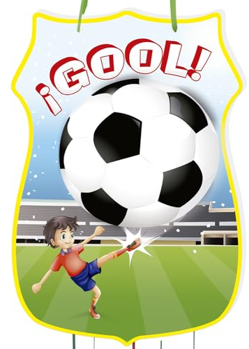 trookee® Fußball-Piñata, Fußball, Kindergeburtstag, groß, zum Befüllen mit Leckereien und Geschenken, EURO2024, 46 x 30 cm