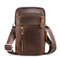 hengwin Echtes Leder Umhängetasche Herren, Handytasche Herren, Crossbody Sling Bag, Schultertasche Herrentasche zum Umhängen, Shoulder Bag Kleine Handtasche, Mini Männer Tasche (Retro Braun)