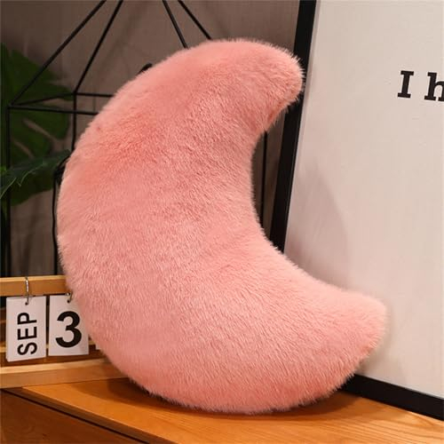 Mondkissen 45 cm Kuschelkissen Kinder Weiche Flauschige Zierkissen Sofakissen Mond Dekokissen Plüschkissen für Baby Kinder Erwachsene (B)