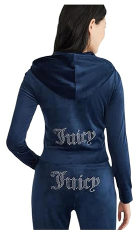 Juicy Couture Velours-Trainingsanzug, Größe L, Königsblau, Regal Blue, Large