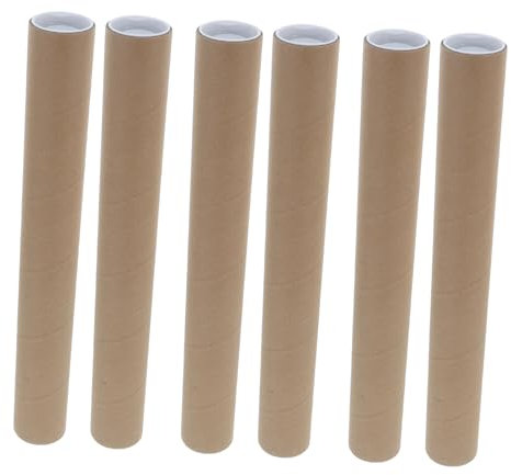 STOBOK 6 Stück Kraftpapierröhren Posterröhren Versandröhren Versandröhren Malerei Rollen Tragekoffer Chinesischer Kalligraphie Rollenhalter Verpackungsröhren Für Den Umzug Von