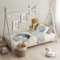 texpot Kinderbettwäsche Set 100 x 135 + 40 x 60 cm Pinguin Druckmotiv 100% Baumwolle Reißverschluss pflegeleicht