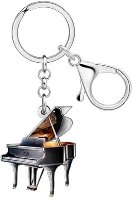 DOWAY Acryl Spaß Klavier Schlüsselanhänger Musik Lehrer Geschenke für Musikliebhaber Musiker Frauen Mädchen Handtasche Zubehör Rucksack Charms