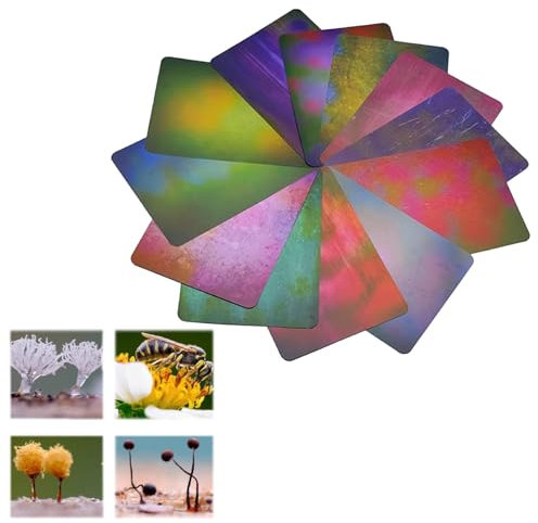 Hintergrundkarten Set für HD Makro Fotografie - Set Premium Studio Hintergründe für Nahaufnahme & Produktfotografie - Natur, Urban, Abstrakte Themen, 12 Stück, 21 x 15 cm