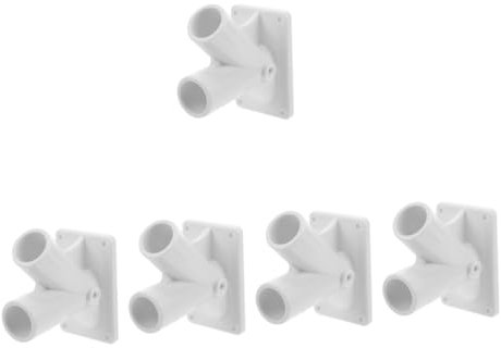 HEMOTON 5 Pièces Support Mural de Drapeau V Porte Drapeau à Double Trou Fixation Murale Pratique pour Drapeaux Extérieurs et Intérieurs