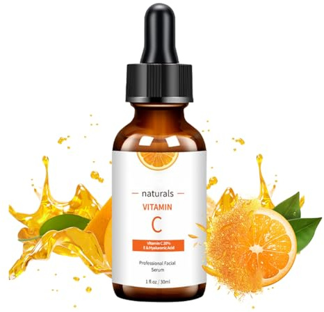 20% vitamina C siero viso – siero viso da donna – siero viso per donne – anti invecchiamento – vitamina C goccia ad alto dosaggio anti-pigmento – anti rughe se rum olio per il viso