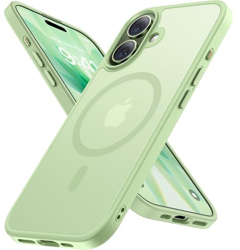 Miracase für iPhone 17 Hülle für Magsafe [TOP Militärschutz & Magnetkraft] Stoßfest Kratzfest mit Samtiger Haptik Extrem Langlebig Handyhülle für iPhone 17 6,3, Matt-Hell-Grün-Salbei