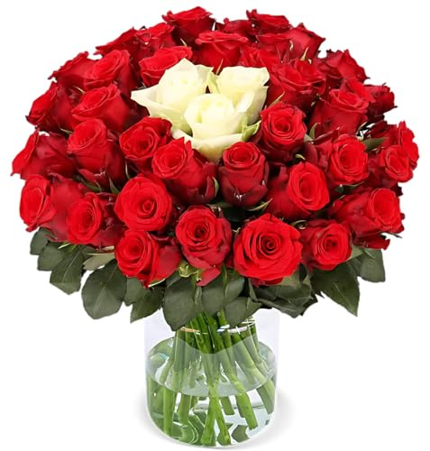 Blume Ideal Rosenstrauß | 50 Rosen - Sweetheart | Ø 40–50 cm | Echte Premium Rosen für Hochzeit & Deko | 7 Tage Frischegarantie | In verschiedenen Farben und Mengen