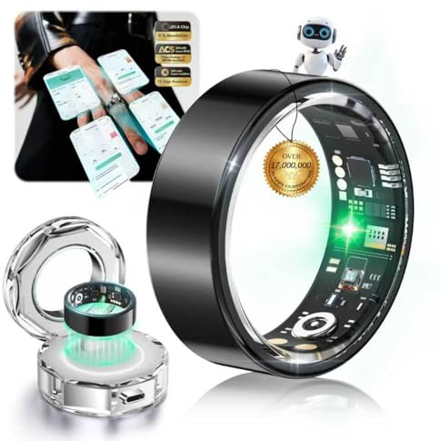2026 NO.1 9.0 Smart Rings and Charging Case【IP68 + 50m – 3x Titanium Shock】【0% Error Rate – 30% Higher Accuracy】Smart Ring Women & Men for Sleep Tracking Wearable Device, SpO2, Fitness Ring,Black 9#