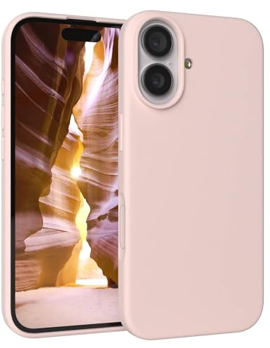 EAZY CASE Premium Silikon Hülle für iPhone 17 - Handyhülle, Stoßfest, Schutzhülle mit Kameraschutz, Kratzfester weicher Mikrofaser-Innenfutter, Slim Liquid Silikon Cover Case Bumper - Altrosa Rosa