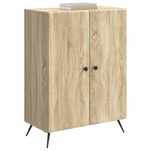 vidaXL Sideboard Sonoma-Eiche 66 x 34,5 x 90 cm Holzwerkstoff, Wohnzimmer, rechteckige, Moderne Aufbewahrung, geräumiger Buffet-Schrank, Coole Sideboards, Elegante Wohnaccessoires