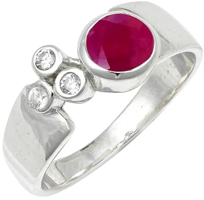 SILVERTROVE Versilberter Ring Edelstein Für Damen & Herren Schmuck C1152AA