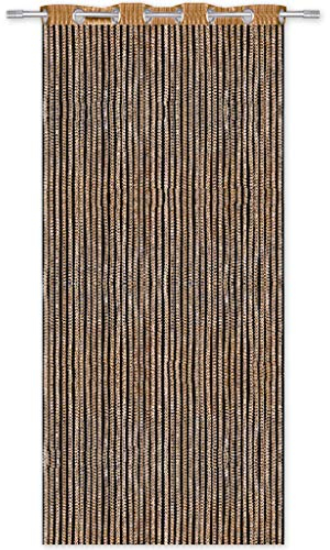 Arsvita Fadenvorhang Metallik-Optik mit Ösen, Türvorhang 140x250cm (Gold)