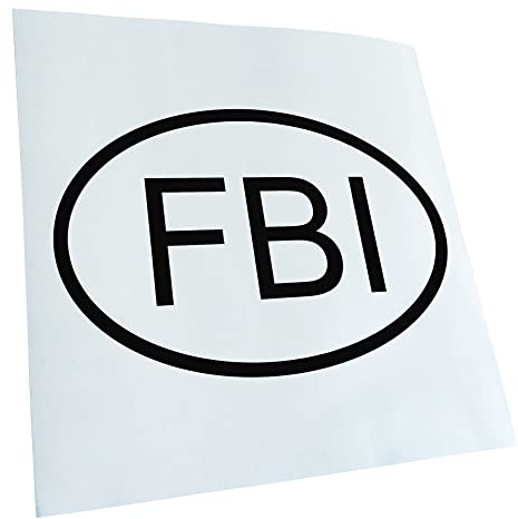 - Autoaufkleber - FBI Aufkleber für Auto, Laptop, Fahrrad, LKW, Motorrad mehrfarbig JDM Decal Racing